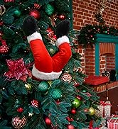 Christmas Elf Leg 1pc Red Santa Fake Legs Christmas Tree Elf Leg Ornament Santa Stuffed Leg Stuck...