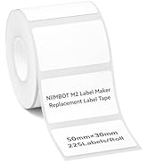 NIIMBOT M2/M3 Thermal Transfer Labels 1.97''x1.18'', for M2/M3 Label Maker, PET Material, Waterpr...