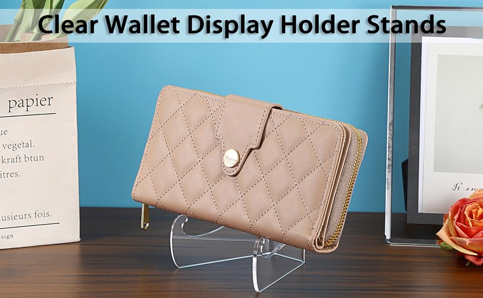 Clear Acrylic Wallet Purse Display Stand