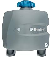 Hunter BTT Bluetooth Hose Timer, 2-Zone Smart Irrigation Controller, App Controlled Watering for ...