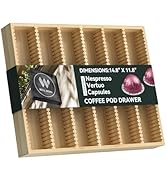 WELL WENG for Nespresso Vertuo Capsules - Premium Bamboo Coffee Pod Drawer Insert Organizer for C...