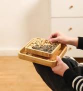 Pistachio Snack Bowl, Double Dish Holder Bowl Pedestal and Sunflower Seed Nut Bowl with Shell Sto...