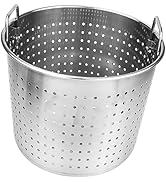 Operitacx Stainless Steel Leaky Pot for Seafood Boil Multi-use Crawfish Pot with Handles Bucket f...