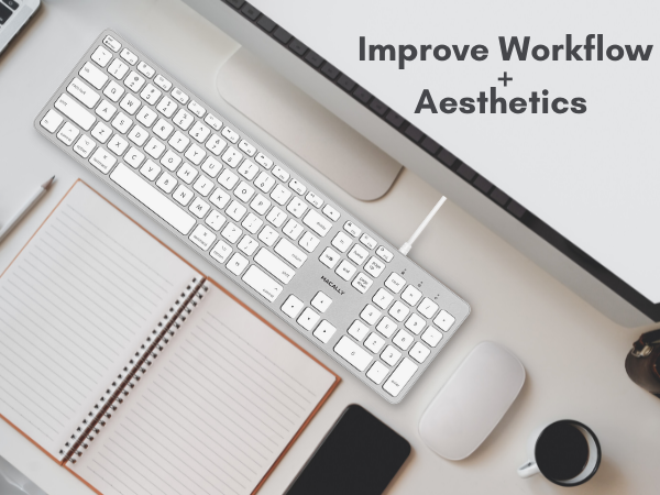 mac keyboard; imac keyboard; mac compatible keyboard; keyboard mac; quiet keyboard wired;