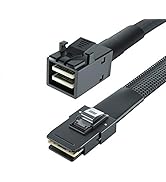 2 Pack, Internal Mini SAS HD SFF-8643 to Mini SAS SFF-8087(36Pin) Cable, 0.8-Meter(2.6ft), 12Gbps...