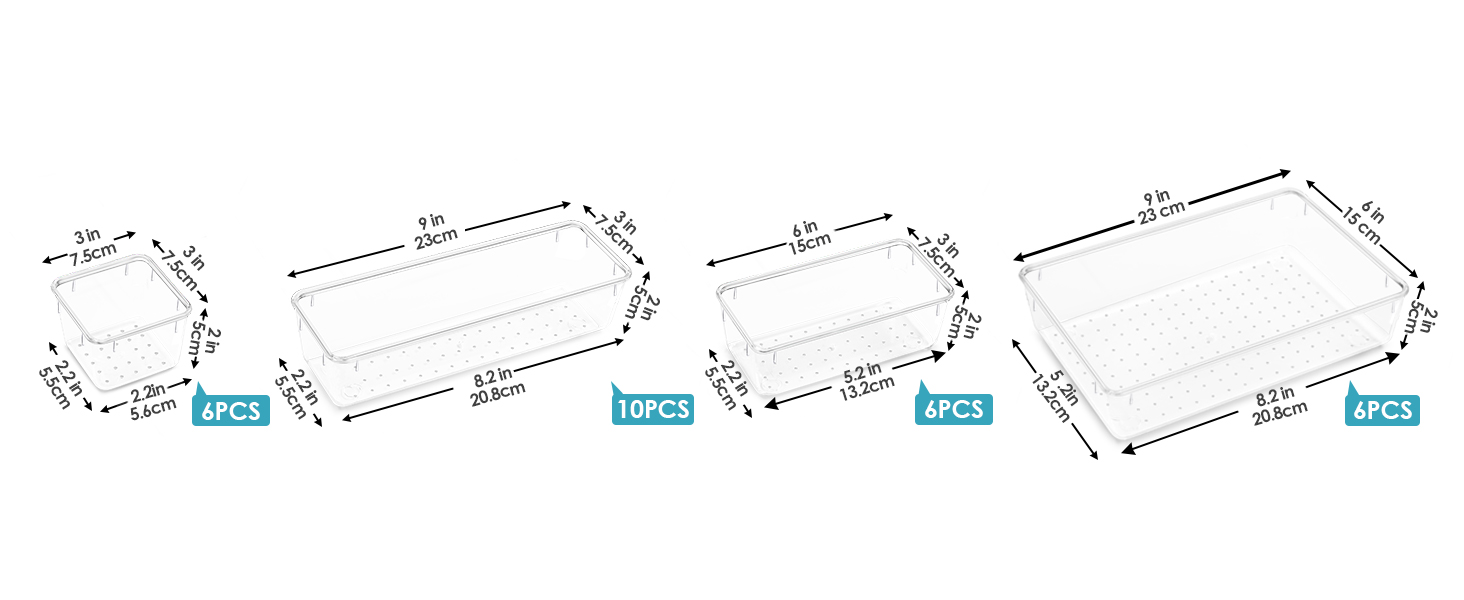 drawer organizer bins