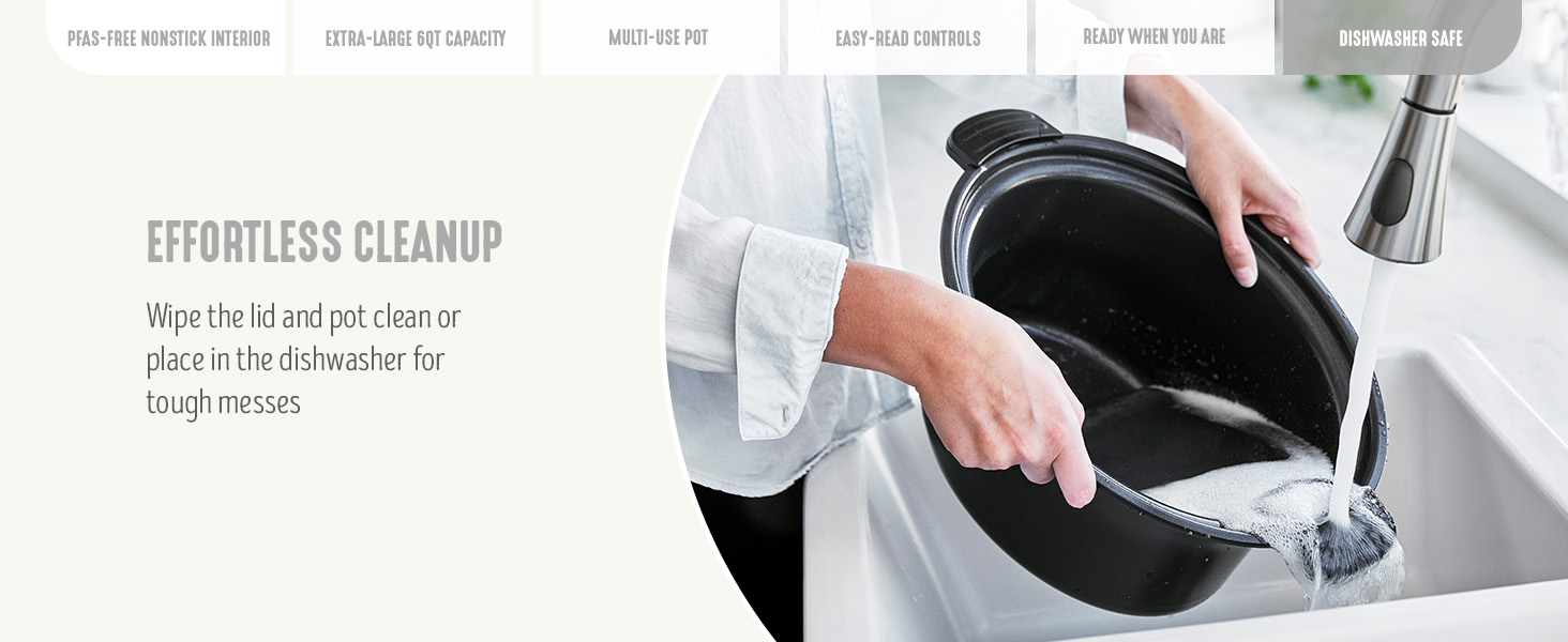 GreenLife, Ceramic Nonstick, PFAS-Free, Non-Toxic, Slow Cooker, Electrics