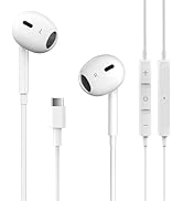 USB C Headphones for iPhone 17/16/15 Pro Max Plus Type C Earphones with Microphone &amp; Remote Noise...