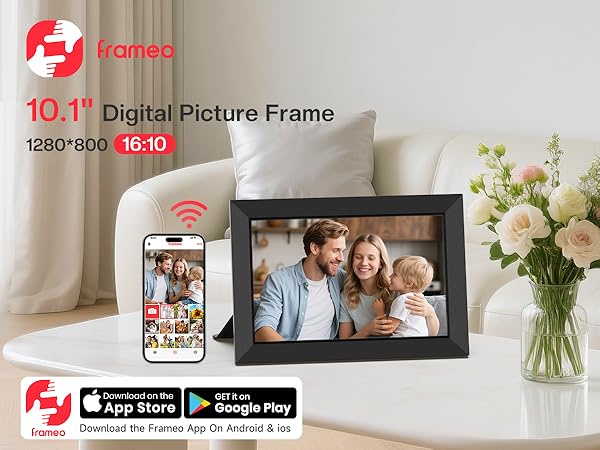 frameo digital frame wifi picture photo video share moment from phone
