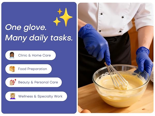 gloves for clinic home care medical food preparation beauty personal care wellness work