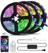 QZYL Led Lights for Bedroom,49.2 Feet Led Strip Lights,Music Sync Color Changing Flexible Rope Li...