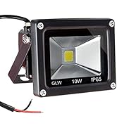 GLW 12V AC or DC LED Flood Light,10W Mini IP65 Waterproof Outdoor Light,900LM,6000K,Daylight Whit...