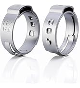 Tivorex 50 Pack 1/2 Inch PEX Cinch Clamps Rings, 304 Stainless Steel PEX Crimp Rings, Pinch Clamp...