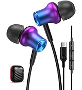 USB C Headphones, Type C Earphones with Microphone for Samsung S24 iPhone 15 Pro Max Google Pixel...