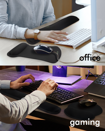 ergonomic mouse pad and keyboard wrist rest