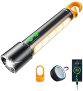 WSSBOND Rechargeable Flashlight Triple Light Source, High Lumens Magnetic Flashlights, Hook &amp; Mag...