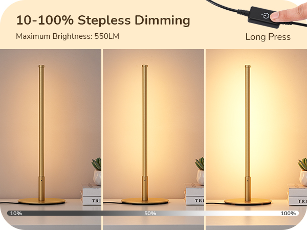 Stepless dimming table lamp