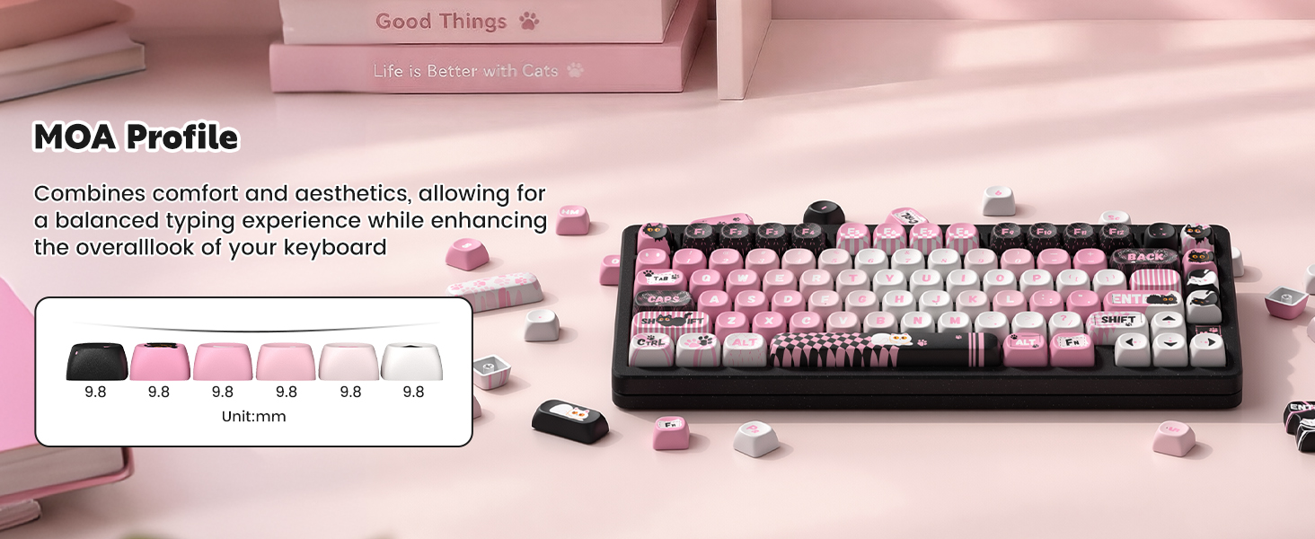 MOA Profile Keycaps for Comfortable Typing