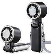 SHEWIND Portable Handheld Fan with Ice Cooling - 5 Gear High Speed Personal Turbo Fan Rechargeabl...