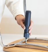 HOTO 40-Piece Tool Kit, Household Essentials tool set w/Smart Electric Screwdriver (LED, 3 Torque...