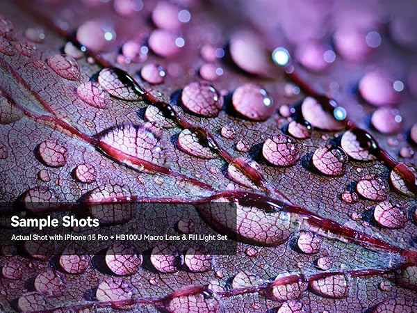 HB100UFL26 Professional Macro Lens for Smartphone with Ring Light