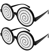 Juroicessry 2pcs Round Party Glasses, Fun Novelty Eyewear, Festival Photo Props, Costume Accessories