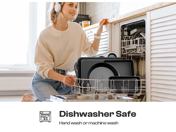 Bakeware Collection with Heart Pan &amp;amp; Donut Pan - Comes with Utensils, Rack &amp;amp; Stackable Design