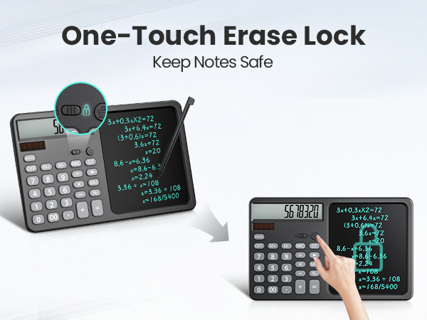 one-touch erase &amp; lock