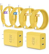 QZIIW iPhone 16 15 Pro Max Charger Fast Charging,45W Dual Port USB C Fast Charger Block [2-Pack] ...