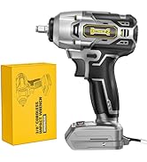 DIYtoolifz Cordless Impact Wrench Compatible with Dewalt 20v Battery: 250Ft-lbs(340N.m) 3/8 inch ...