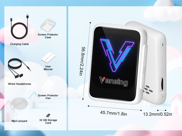 mini mp3 player, audio player, digital music player, portable audio player, media player