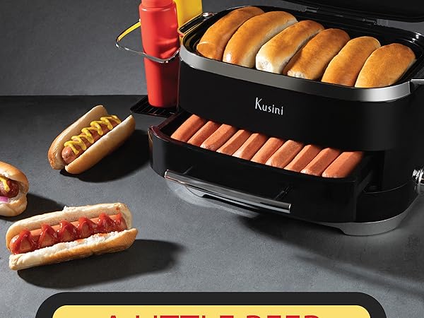 Steamed hot dog to perfection