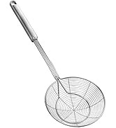 YFWOOD 5.5 Inch Spider Strainer Skimmer, Reinforced Double Coil Wire Skimmer with Large Handle So...