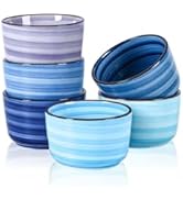 Selamica Ramekins 4 OZ Oven Safe for Creme Brulee, Porcelain Custard Cups Ramekins for Baking, Mi...