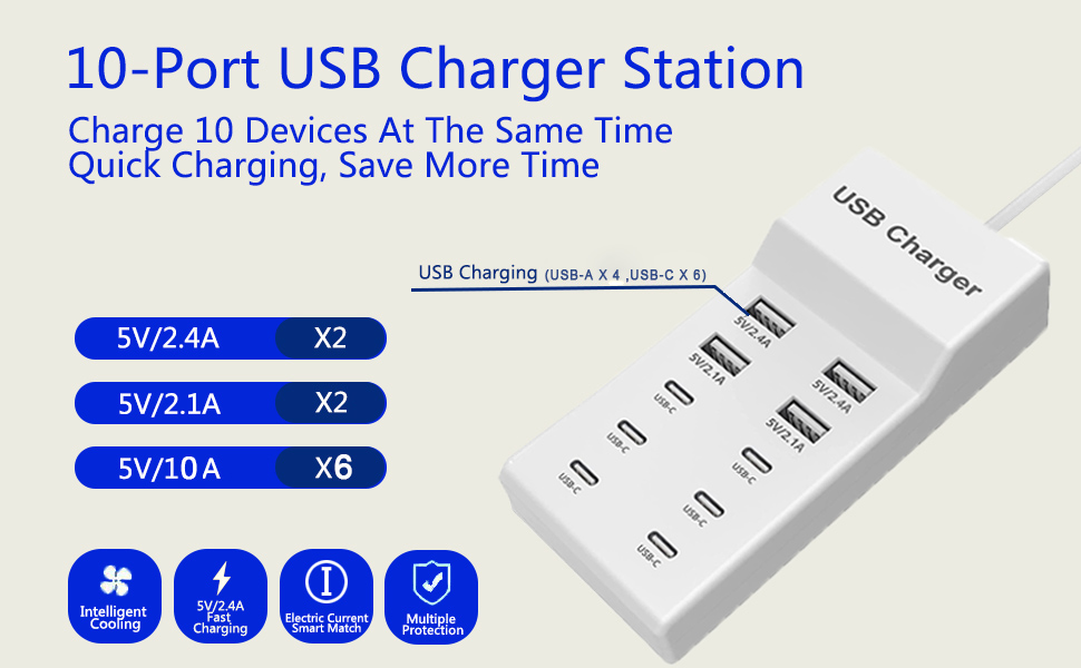 usb charger station for the same time