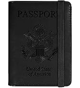 RSAquar Passport and Vaccine Card Holder Combo, Passport Holder Cover Wallet, Leather Card Case T...