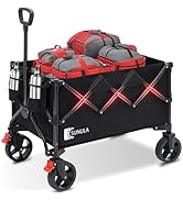 Sunula Collapsible Foldable Wagon Cart with 330lbs Weight Capacity, Heavy Duty Folding Wagon Cart...