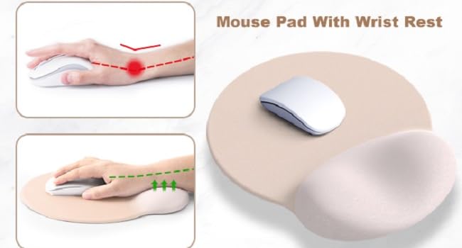 Apricot mouse wrist pad