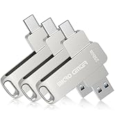 Micro Center SuperSpeed 3 Pack 256GB USB 3.2 Dual Drive Type-C &amp; OTG Type-A 2-in-1 up to 200MB/s ...