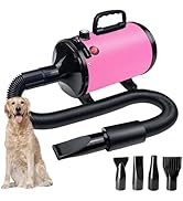 Dog Dryer for Pet Grooming, High-Velocity Force Blow Dryer, Speed Temperature Adjustable Dog Blow...