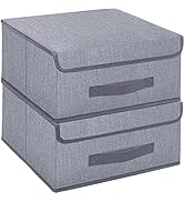 Onlyeasy Foldable Storage Bins Cubes Boxes with Lid - Storage Box Cube Cubby Basket Closet Organi...