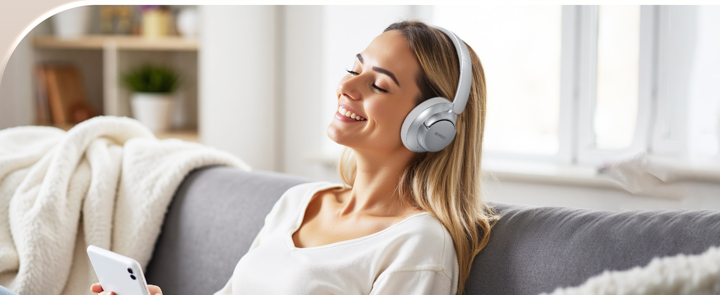 Noise Cancelling Headphones Bluetooth Headphones Wireless Headphones with Mic