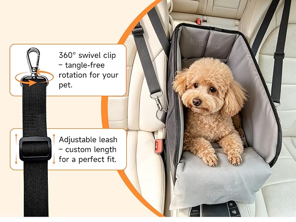 360° swivel clip - tangle-freerotation for your pet.