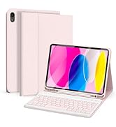 besky for iPad 10th Generation Case with Keyboard, 10th Gen Keyboard Case with Pencil Holder, Wir...
