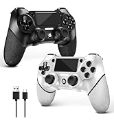 AceGamer 2 Pack for PS4 Controller, Wireless Controller for PS4/Pro/Slim/PC, with Non-Slip Grip o...