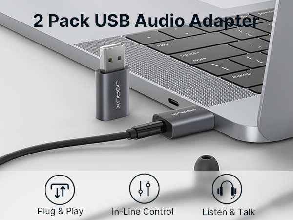 USB to 3.5mm Jack Audio Adapter