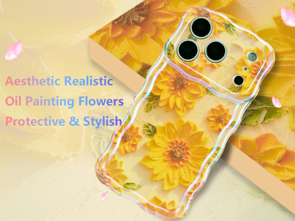 XIZYO Oil Painting Flower Case for iPhone 17 Pro Max