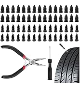 Figpade 60PCS Screw in Tire Plugs with Pliers &amp; Screwdrivers,Heavy Duty Tire Repair Rubber Nail K...