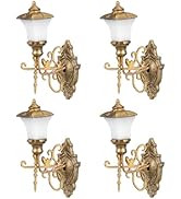 DOITOOL 4Pcs Dollhouse Wall Light Mini Vintage Dollhouse Wall Sconce Lights Decorative Miniature ...