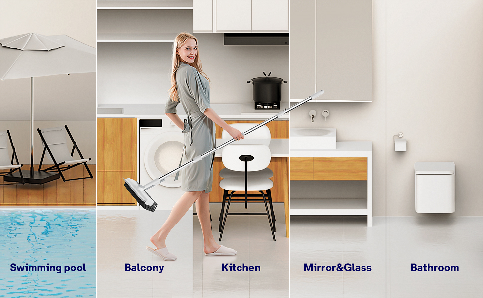 floor scrub brush with long handle